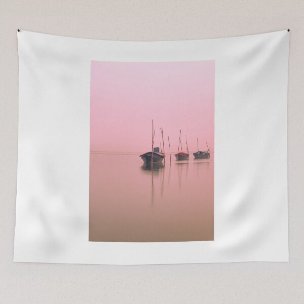 Item preview, Sunset Boats On Calm Sea Photographic Print designed and sold by Mother-Nature65.