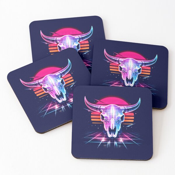 Item preview, Synthwave Skull Retro Future Vaporwave Art designed and sold by SplashTastic.
