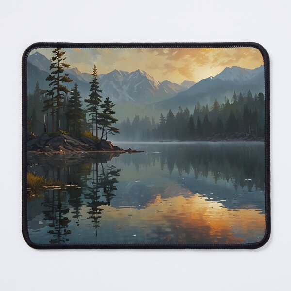 Item preview, Misty Mountain Dawn Landscape designed and sold by Glitchart66.