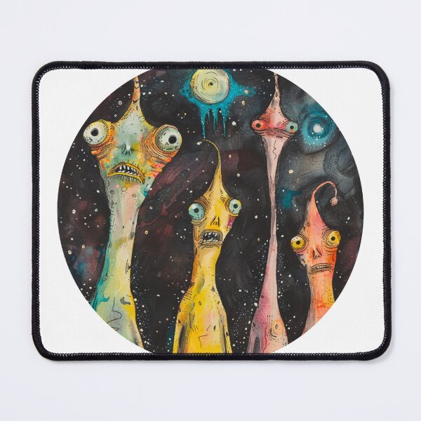 Item preview, Surreal Alien Creatures Illustration - Weird Dark Fantasy Character Art designed and sold by Popote Madame.