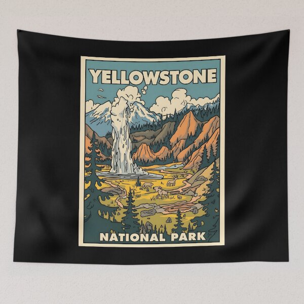 Item preview, Yellowstone National Park - Wyoming designed and sold by StudioRedKoala.