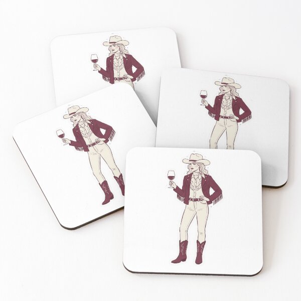 Item preview, Cowgirl Wine Aesthetic Sticker designed and sold by lbm68.