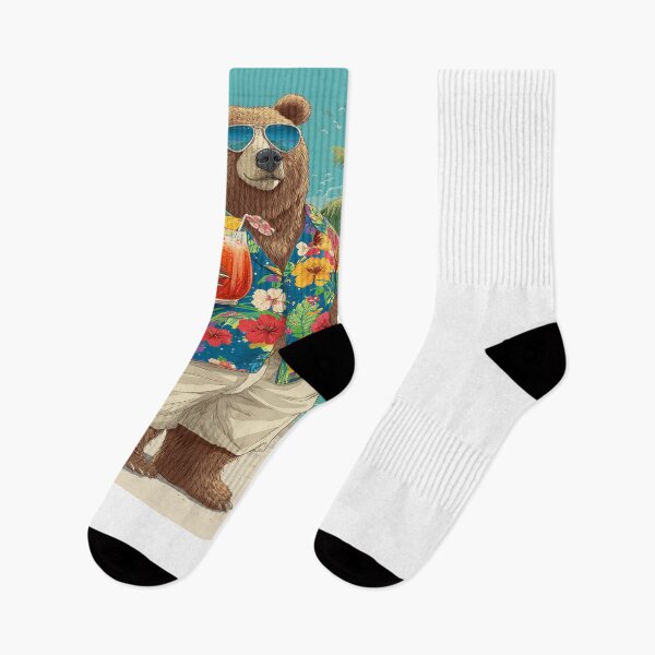 Item preview, Tropical Bear Hawaiian Shirt Beach Vacation Drink designed and sold by NicolasGlowArt.