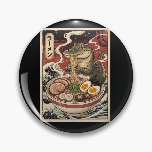 Item preview, Vintage Alligator Ramen Japanese Kawaii Anime Animal Lover designed and sold by TerryConnells.