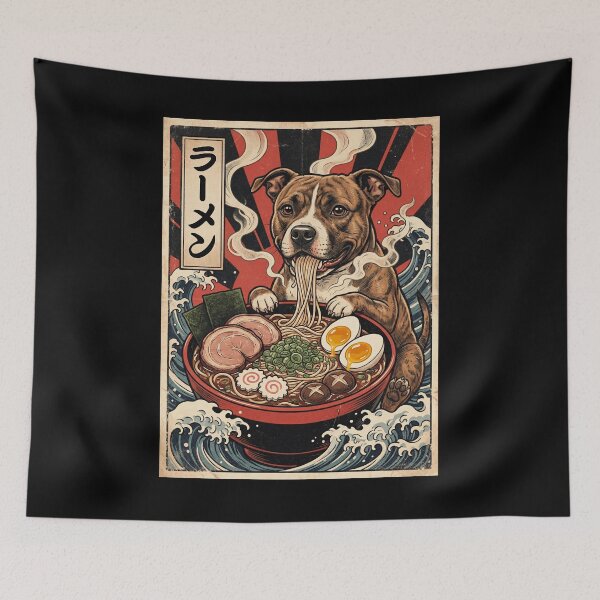 Item preview, Vintage American Staffordshire Terrier Ramen Japanese Kawaii Anime Dog Lover designed and sold by TerryConnells.