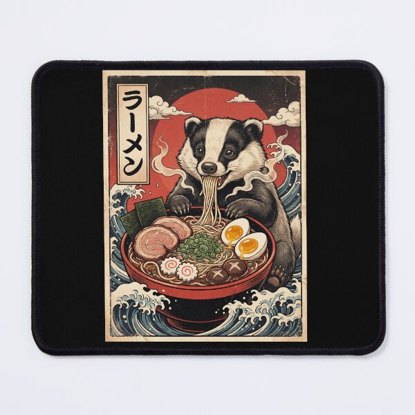 Item preview, Vintage Badger Ramen Japanese Kawaii Anime Animal Lover designed and sold by TerryConnells.
