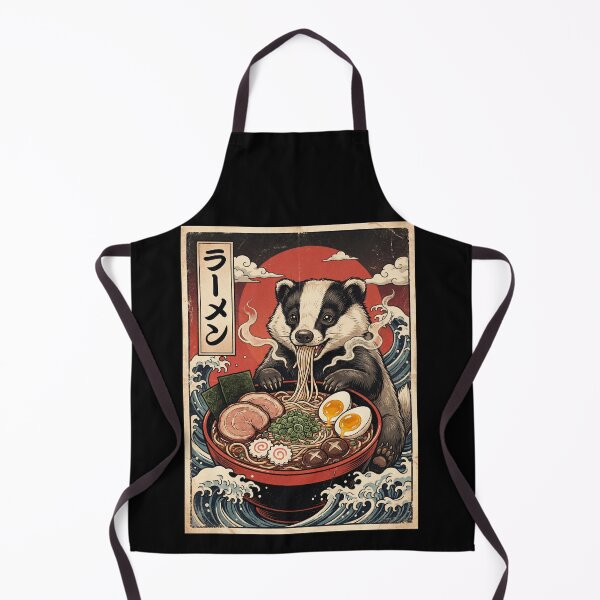 Item preview, Vintage Badger Ramen Japanese Kawaii Anime Animal Lover designed and sold by TerryConnells.