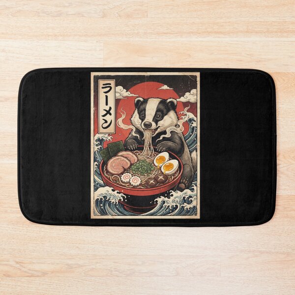 Item preview, Vintage Badger Ramen Japanese Kawaii Anime Animal Lover designed and sold by TerryConnells.