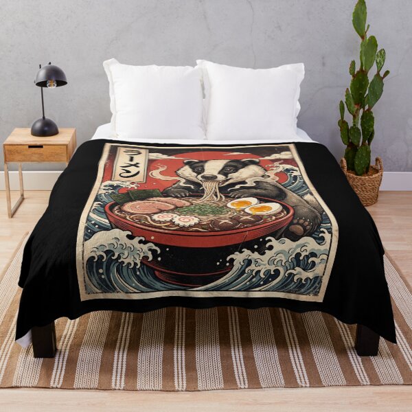 Item preview, Vintage Badger Ramen Japanese Kawaii Anime Animal Lover designed and sold by TerryConnells.