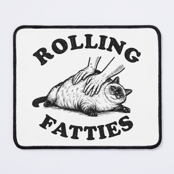 Item preview, Rolling Fatties Siamese Cat Shirt – Funny Chonky Cat Rolling Meme Vintage Cat Lover Design designed and sold by DyfunctionalTee.