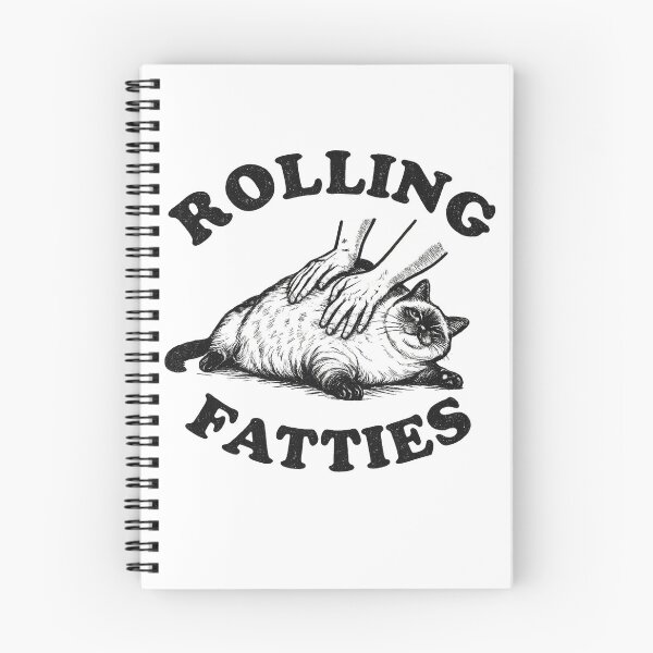 Item preview, Rolling Fatties Siamese Cat Shirt – Funny Chonky Cat Rolling Meme Vintage Cat Lover Design designed and sold by DyfunctionalTee.