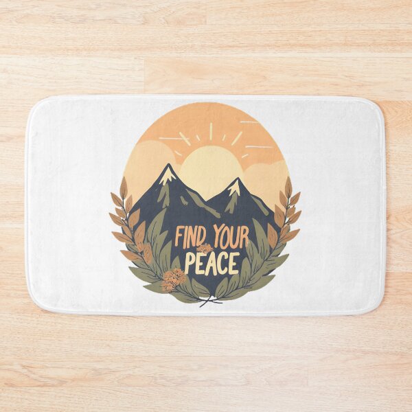 Item preview, Find Your Peace Mountain Sunset Nature Illustration designed and sold by Kavya Art.