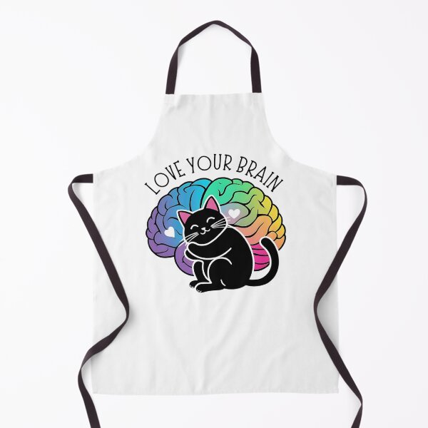 Item preview, Love Your Brain Cat Design – Neurodiversity Pride Shirt, Cute Black Cat ADHD Autism Awareness designed and sold by MindScience4You.