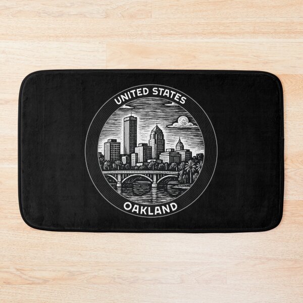 Item preview, Oakland USA Linocut Style  designed and sold by Thistle-TShop.