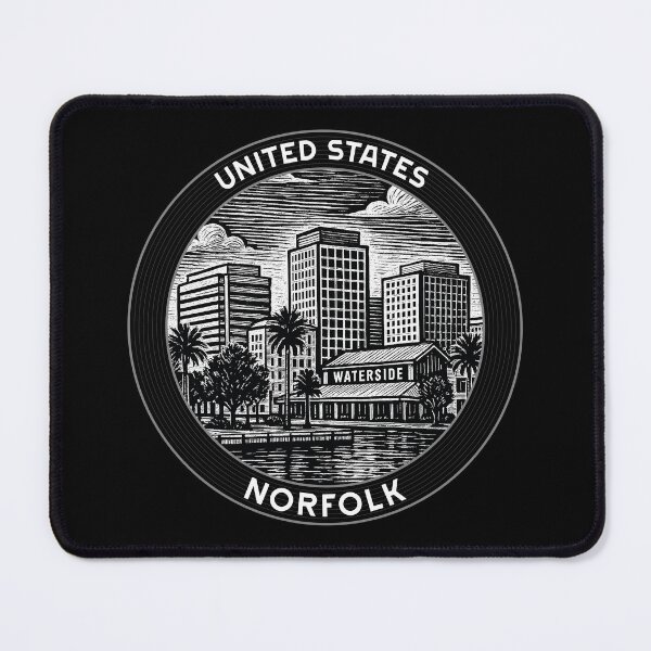 Item preview, Norfolk USA Linocut Style  designed and sold by Thistle-TShop.