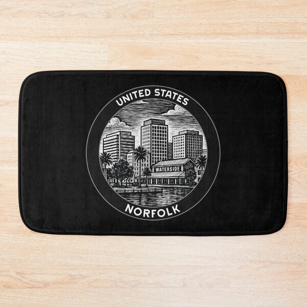 Item preview, Norfolk USA Linocut Style  designed and sold by Thistle-TShop.
