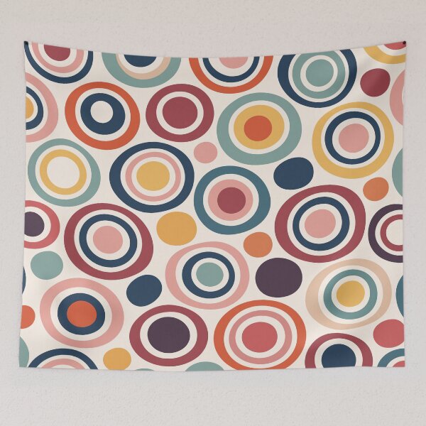Item preview, Mid Century Modern Concentric Circles - Retro Abstract Geometric Pattern designed and sold by Far Out Goods.