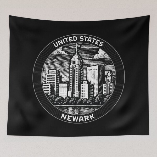 Item preview, Newark USA Linocut Style  designed and sold by Thistle-TShop.