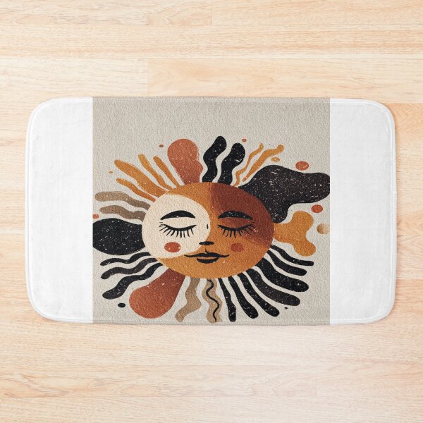 Item preview, Boho Sun Face Abstract Earthy Celestial Design designed and sold by NicolasGlowArt.