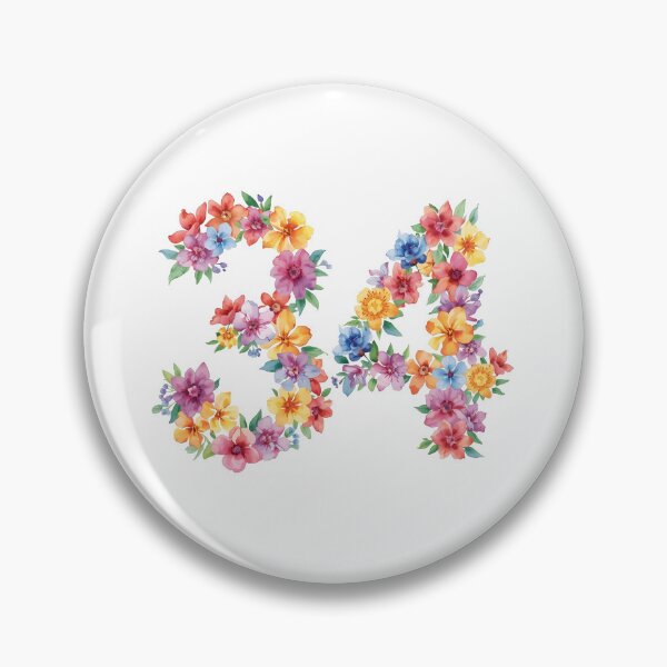 Item preview, 34th birthday flowers  watercolor. designed and sold by uunaa.