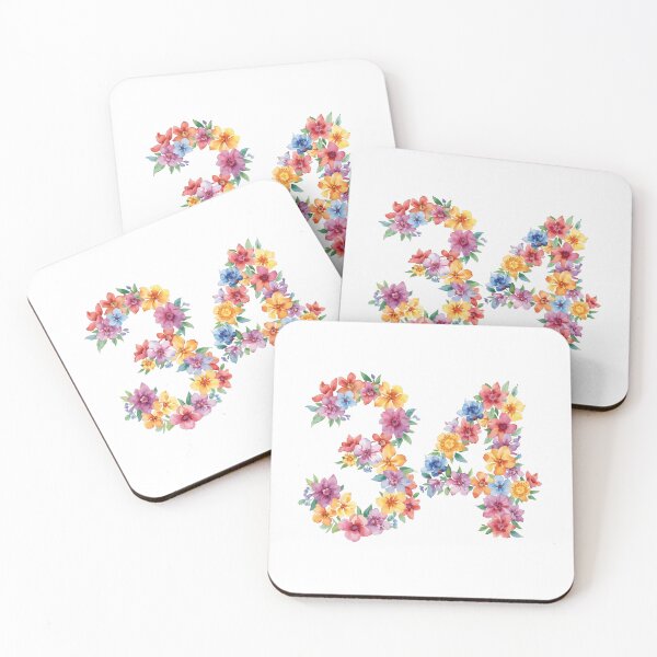Item preview, 34th birthday flowers  watercolor. designed and sold by uunaa.