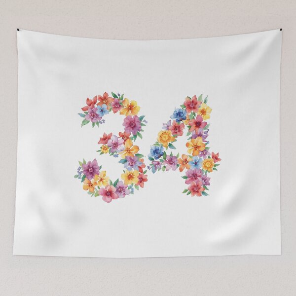 Item preview, 34th birthday flowers  watercolor. designed and sold by uunaa.