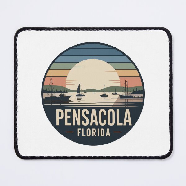 Item preview, Pensacola Florida: Sunset Coastal Sailboat Badge designed and sold by CircinusStore.