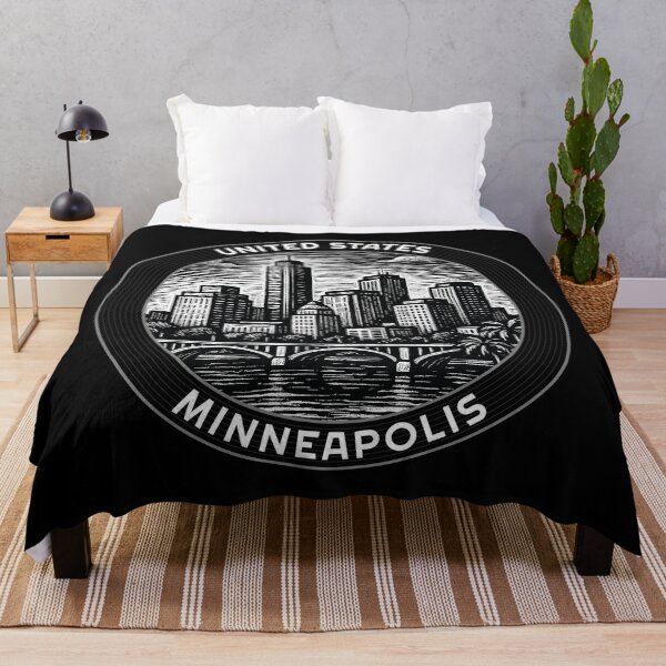 Item preview, Minneapolis USA Linocut Style  designed and sold by Thistle-TShop.