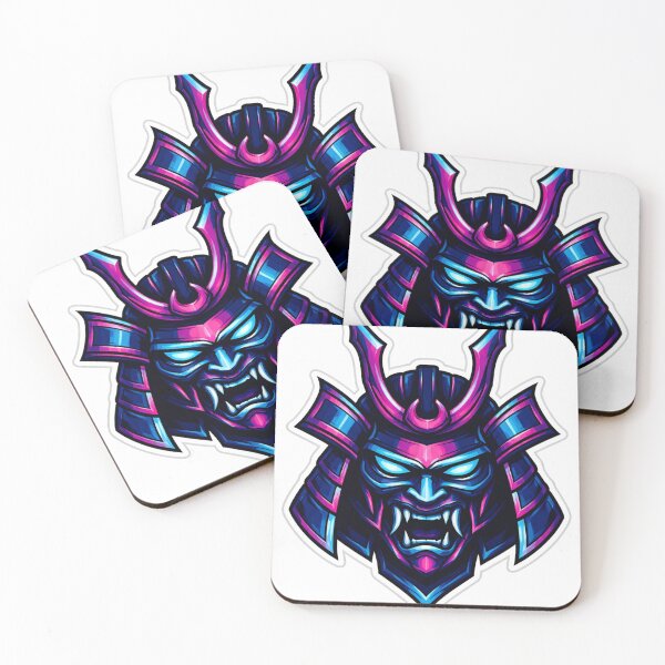 Item preview, Cyberpunk Neon Samurai Warrior Mask Gaming Sticker designed and sold by Super beautiful art.
