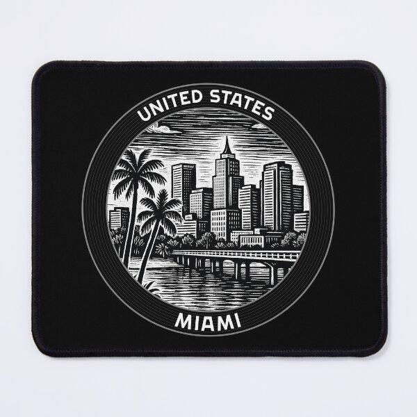 Item preview, Miami USA Linocut Style designed and sold by Thistle-TShop.