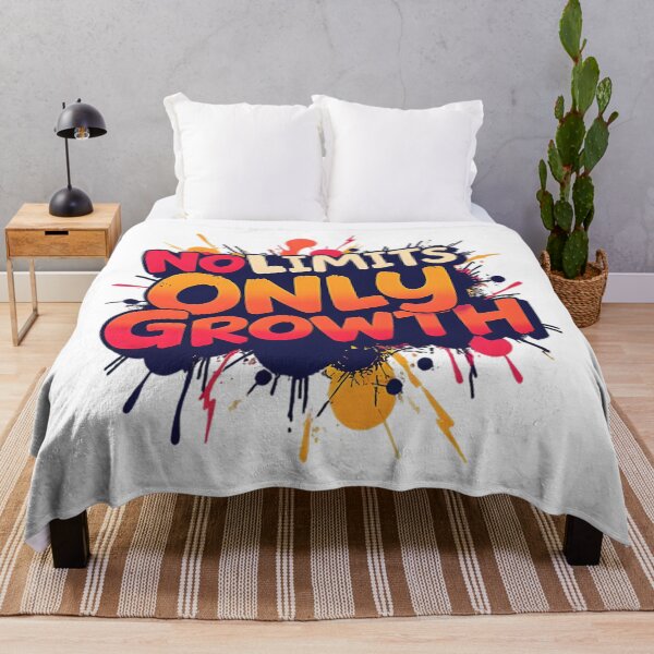 Item preview, No Limits Only Growth – Motivational Typography Street Art Design designed and sold by Kavya Art.