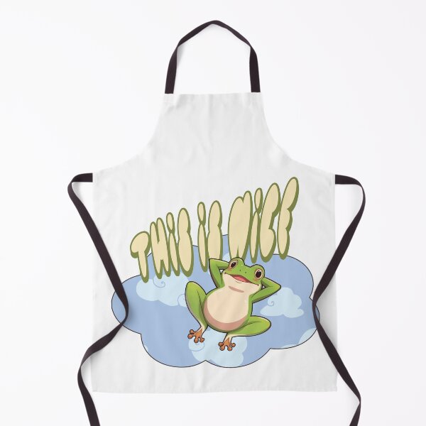Item preview, This Is Nice - Cute Frog Meme Happy Aesthetic Wholesome Animal Design designed and sold by tellia-kallisto.
