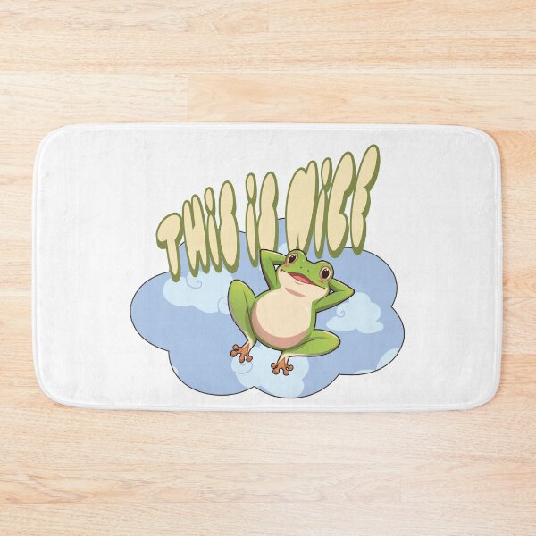 Item preview, This Is Nice - Cute Frog Meme Happy Aesthetic Wholesome Animal Design designed and sold by tellia-kallisto.