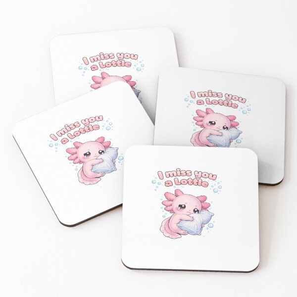 Item preview, I Miss You A Lottle Cute Axolotl Sad Kawaii Valentine Gift 2 designed and sold by Dianefromamsterdam.