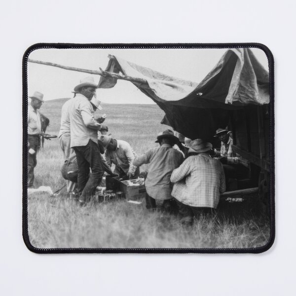 Item preview, Restored Cowboy Chuck Wagon Camp Vintage Western Photo designed and sold by TheSoulOfArt.