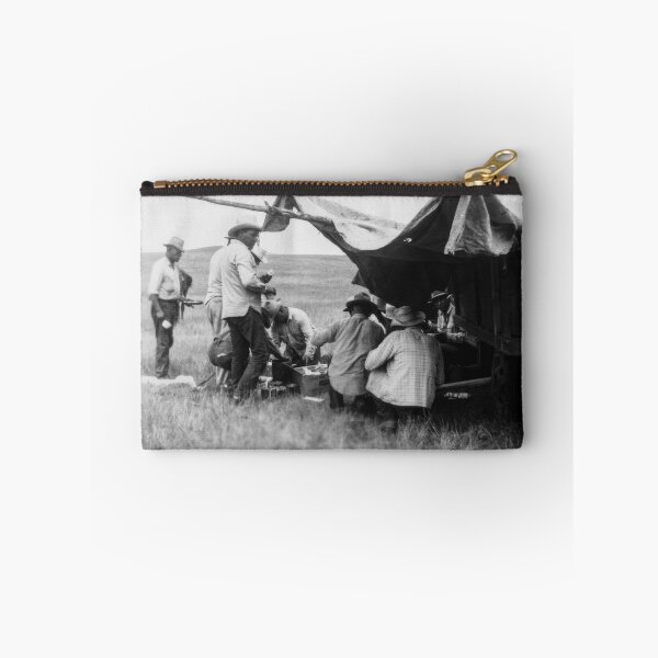 Item preview, Restored Cowboy Chuck Wagon Camp Vintage Western Photo designed and sold by TheSoulOfArt.