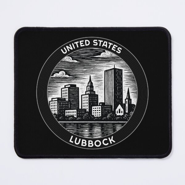 Item preview, Lubbock USA Linocut Style  designed and sold by Thistle-TShop.