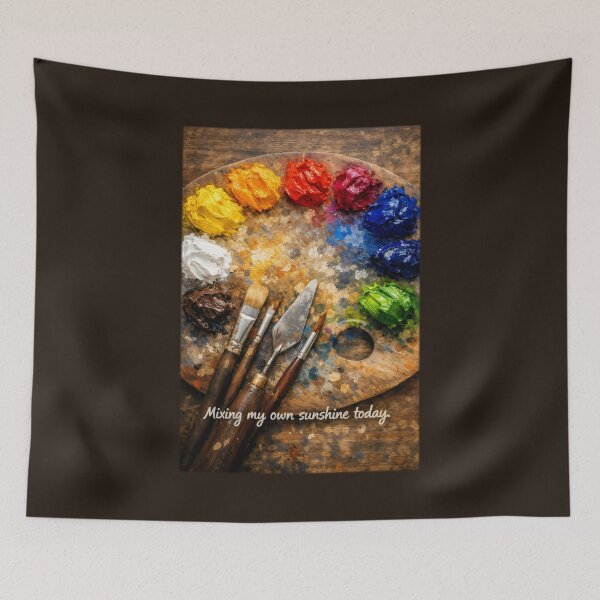 Item preview, Bob Ross Fan Art Mixing My Own Sunshine Painter Life designed and sold by SplashTastic.