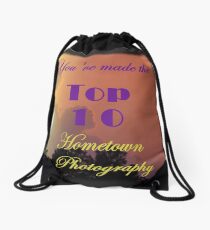 Top 10 Challenge Winner Banner Drawstring Bag
