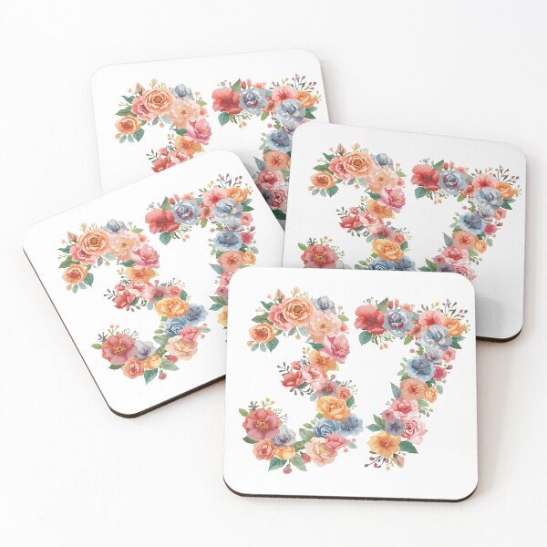 Item preview, 37th birthday flowers  watercolor. designed and sold by uunaa.