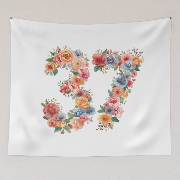 Item preview, 37th birthday flowers  watercolor. designed and sold by uunaa.