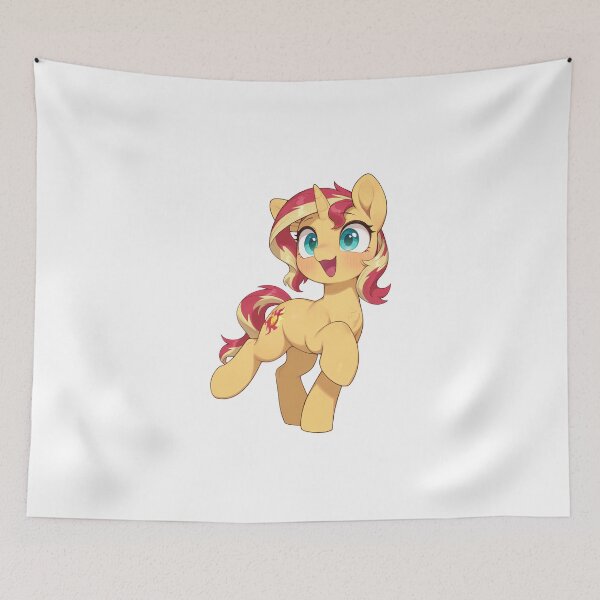 Item preview, Sunset Shimmer happy pony sticker designed and sold by CeluniaMoon's Art - Cute Furry, Anime, and More! .