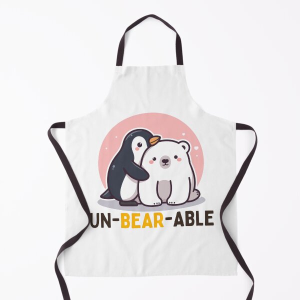 Item preview, Un-bear-able Cute Kawaii Penguin and Polar Bear Pun designed and sold by PunTeestic.