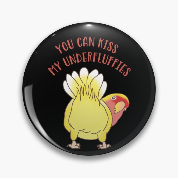 Item preview, You can Kiss my Underfluffies - Yellow Lovebird Butt designed and sold by FandomizedRose.