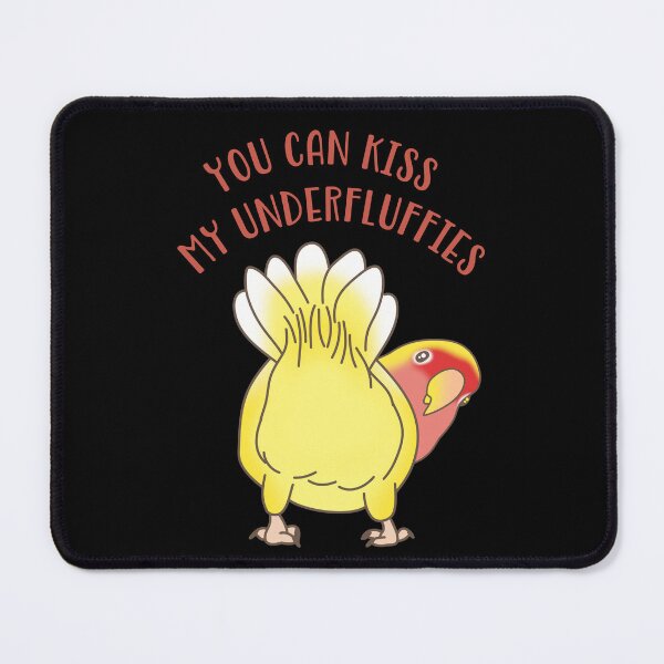 Item preview, You can Kiss my Underfluffies - Yellow Lovebird Butt designed and sold by FandomizedRose.