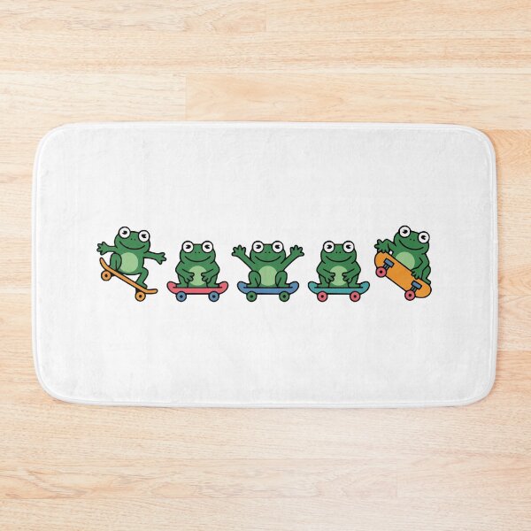 Item preview, Row of Skateboarding Frogs designed and sold by YV Designs & Stuff.