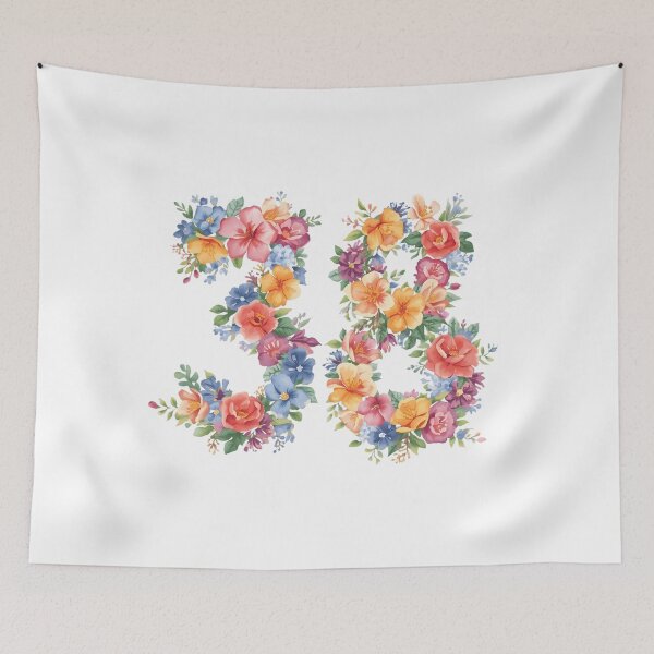 Item preview, 38th birthday flowers  watercolor. designed and sold by uunaa.
