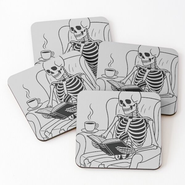 Item preview, Still Reading - Dark Academia Skeleton designed and sold by FSilk.