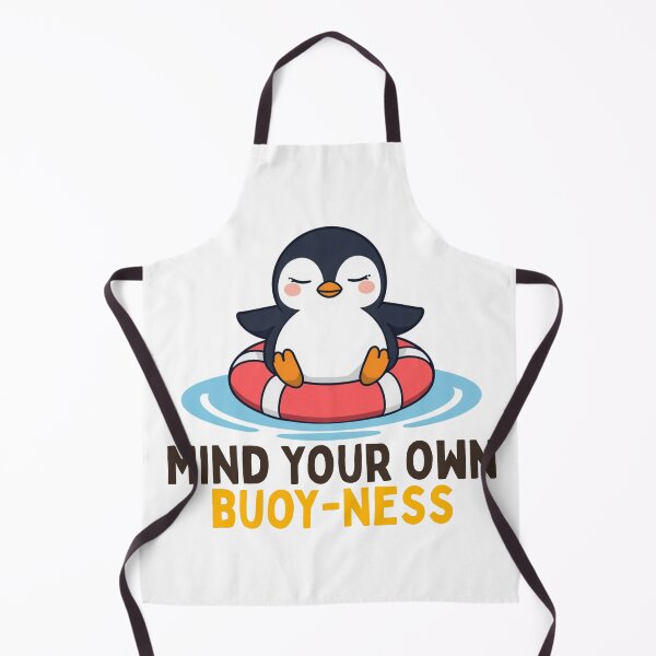 Item preview, Mind Your Own Buoy-ness Kawaii Penguin Pun designed and sold by PunTeestic.