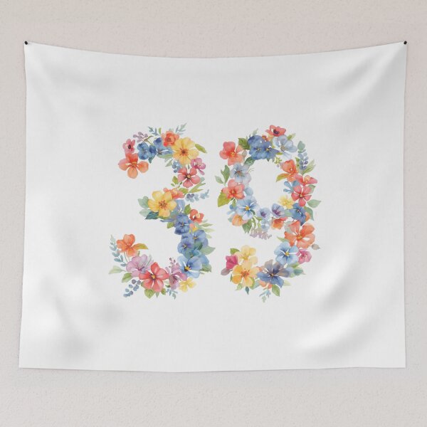 Item preview, 39th birthday flowers  watercolor. designed and sold by uunaa.